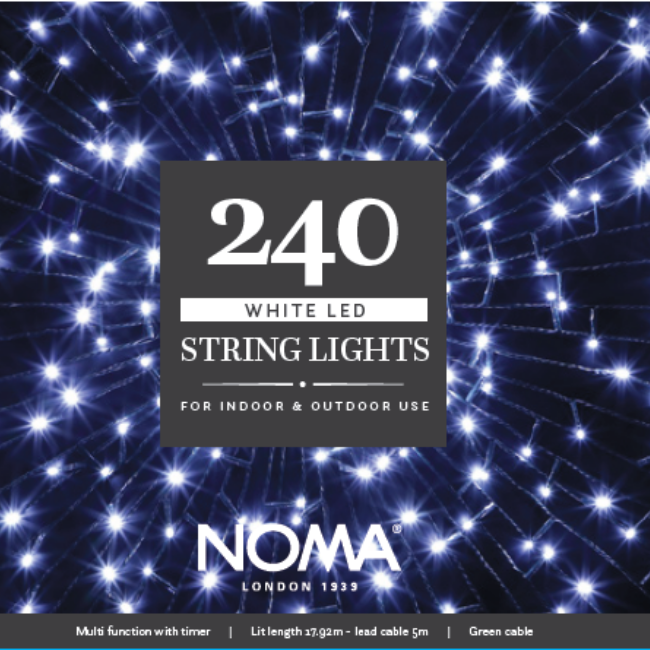240 Noma White Christmas Tree String Lights