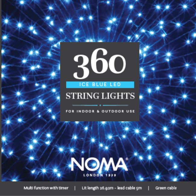 360 Noma Ice Blue Christmas Tree String lights