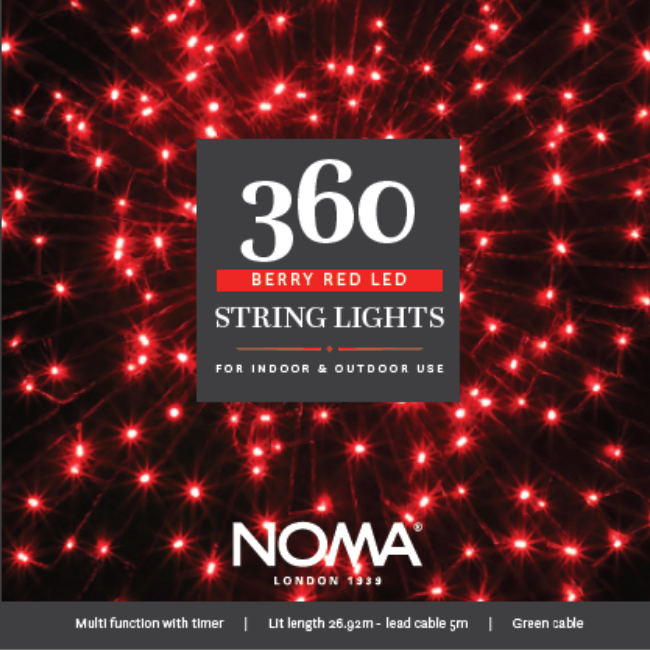 360 Noma Red Christmas Tree String lights