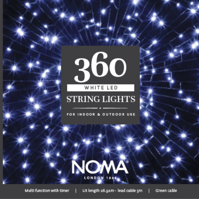 360 Noma White Christmas Tree String lights