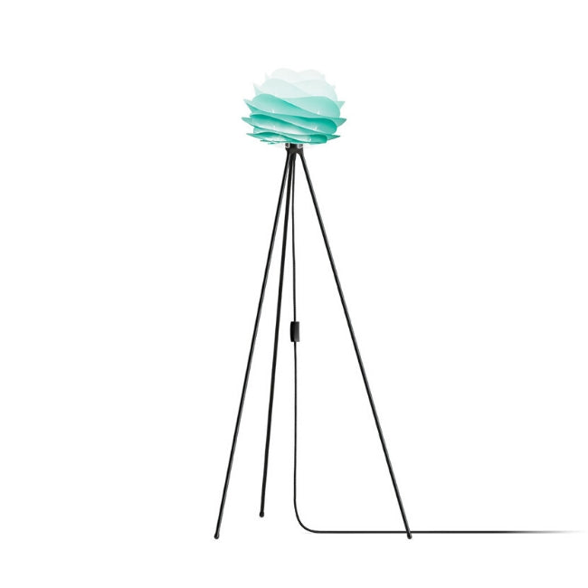 Umage Carmina Turquoise (Mini) - Floor Lamp (Black Stand)