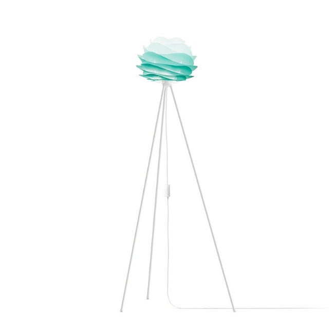 Umage Carmina Turquoise (Mini) - Floor Lamp (White Stand)