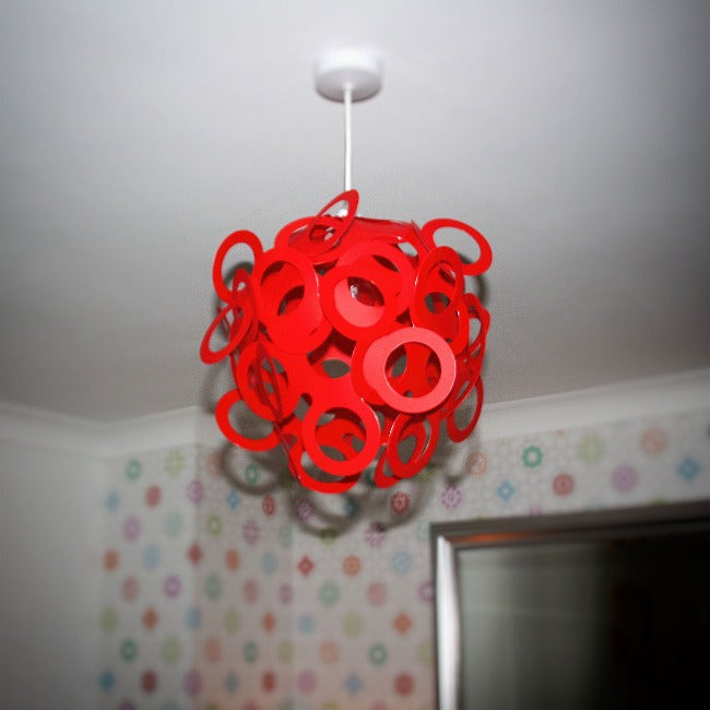 Loopy-Lu Red Lamp Shade