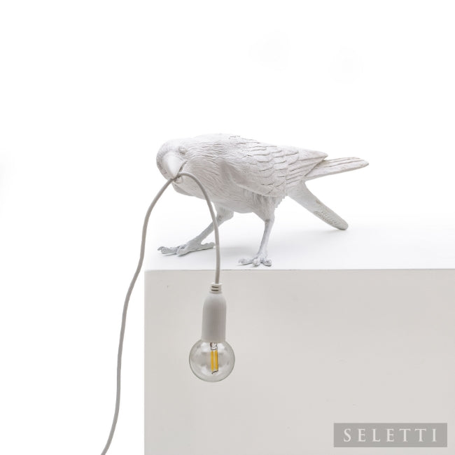 Seletti Bird Lamp - Playing - White