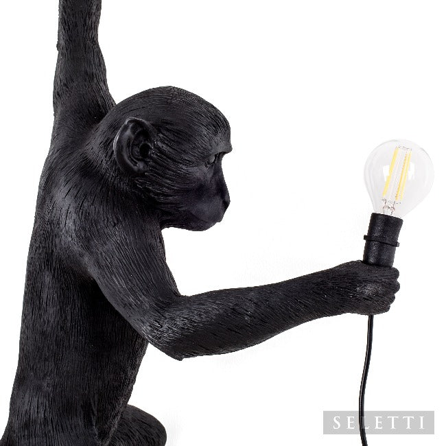 Seletti Monkey Hanging Lamp - Black