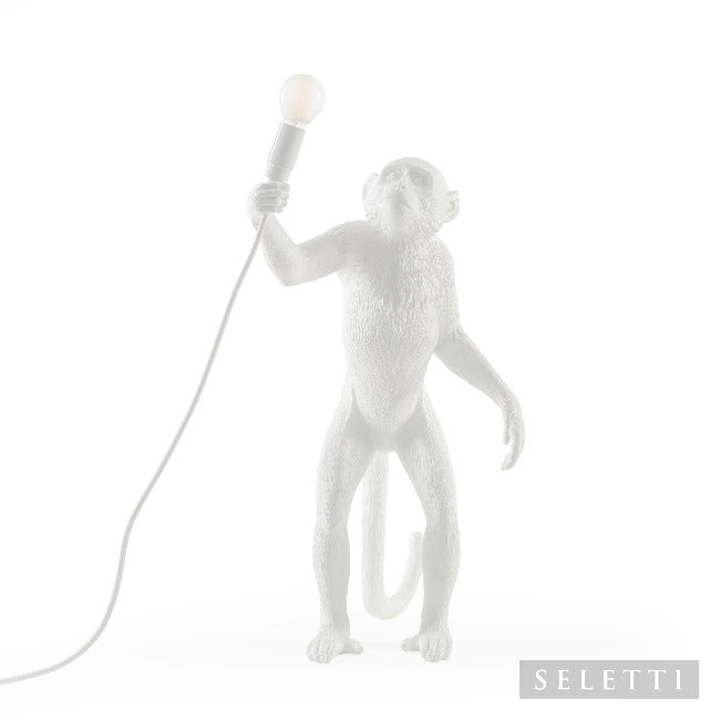 Seletti Monkey Lamp Standing - White - Indoor/Outdoor