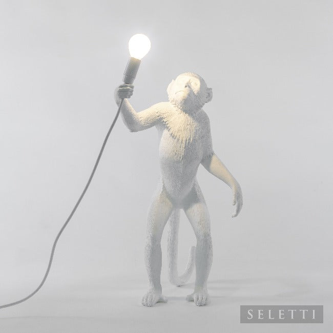 Seletti Monkey Lamp Standing - White