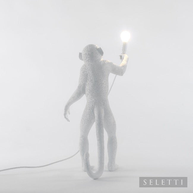 Seletti Monkey Lamp Standing - White