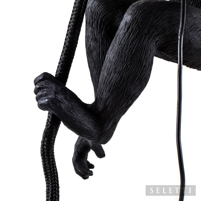 Seletti Monkey Rope Ceiling Lamp - Black