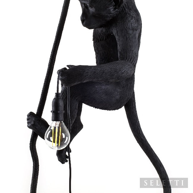 Seletti Monkey Rope Ceiling Lamp - Black