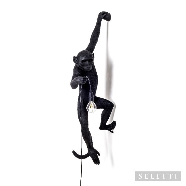 Seletti Monkey Hanging Lamp - Black