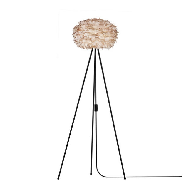 Umage Eos Brown (Medium) - Floor Lamp (Black Stand)