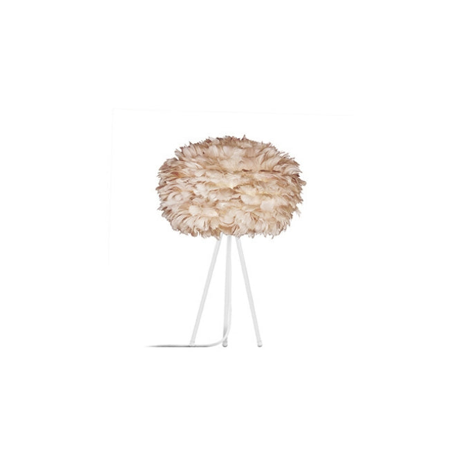 Eos Brown (Medium) - Table Lamp (White Stand)