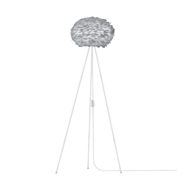 Umage Eos Grey (Medium) - Floor Lamp (White Stand)