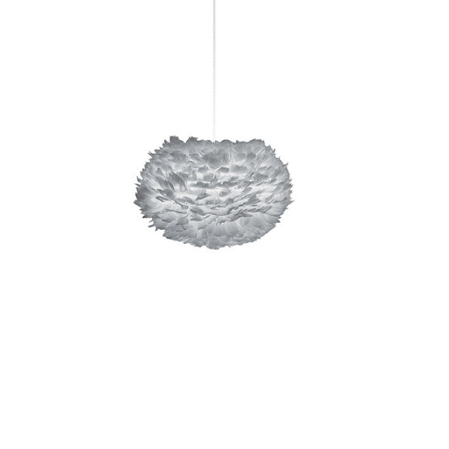 Eos Feather Lamp Shade - Grey - Medium