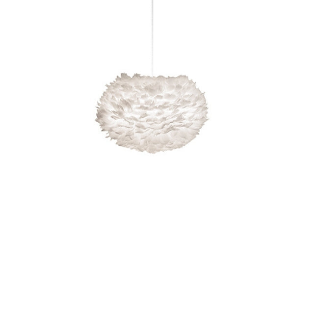 Eos Feather Lamp Shade - White - Medium