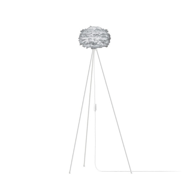 Eos Grey (Mini) - Floor Lamp (White Stand)
