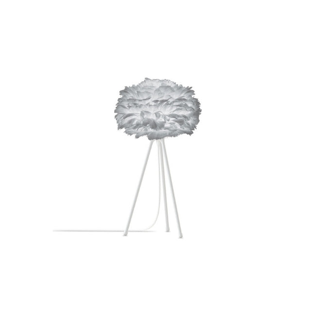 Eos Light Grey (Mini) - Table Lamp (White Stand)