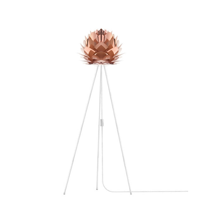 Silvia Copper (Mini) - Floor Lamp (White Stand)
