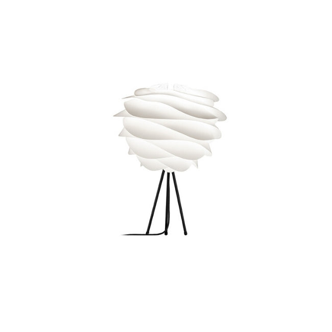 Carmina White (Medium) - Table Lamp (Black Stand)
