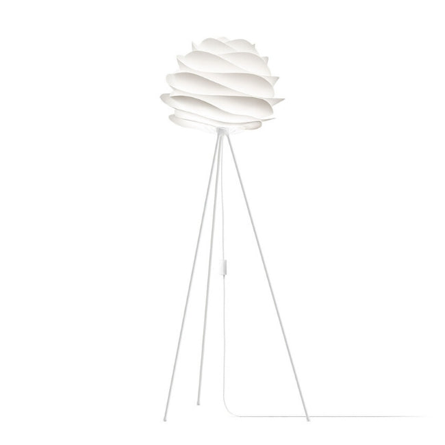Carmina White (Medium) - Floor Lamp (White Stand)