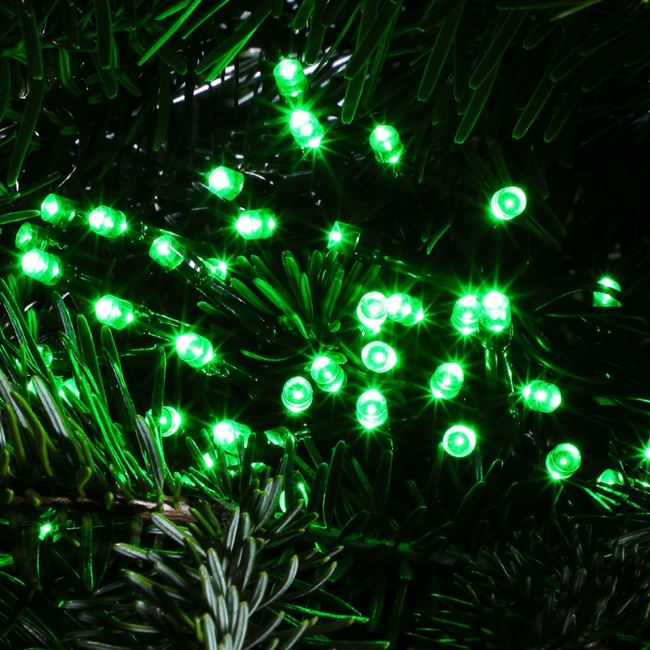 green string lights