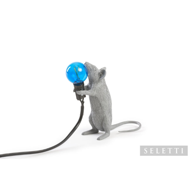 Seletti Mouse Lamp - Standing - Grey