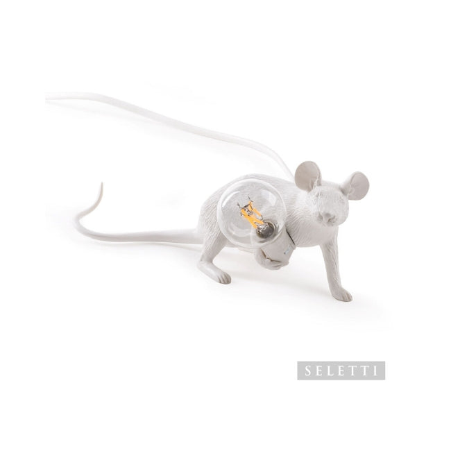 Seletti Mouse Lamp - Lying Down - White