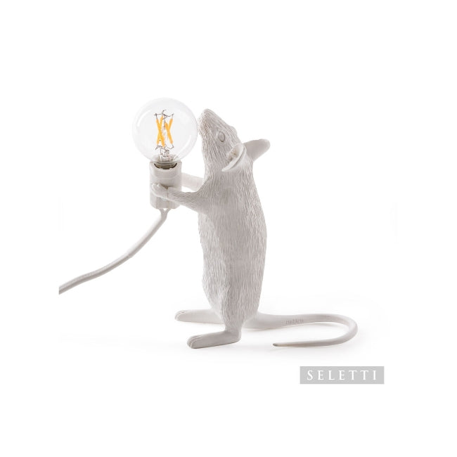 Seletti Mouse Lamp - Standing - White