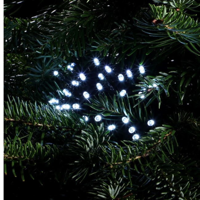 white Christmas tree lights